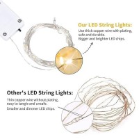 12 Pack Fairy Lights Battery Operated 7Ft 20 Led Firefly String Lights With Flexible Silver Wire For Wedding Centerpieces Mas