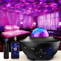 Star Projector Sunbox 3 In 1 Galaxy Night Light Projector With Remote Control,Music Speaker&Timer, Starry Light Projector For Bedroom/Party/Home Decor, Starry Projector For Kids & Adults