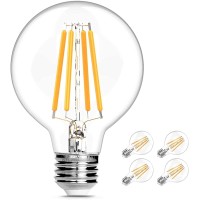 ?Upgraded? Dimmable G25 Led Globe Light Bulbs, Edison Light Bulbs 100W Equivalent, 1200 Lumens, 10W E26 Base Vanity Light Bulb With Warm White 2700K For Home Reading Room Bathroom Pendant, 4-Pack