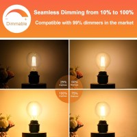 ?Upgraded? Dimmable G25 Led Globe Light Bulbs, Edison Light Bulbs 100W Equivalent, 1200 Lumens, 10W E26 Base Vanity Light Bulb With Warm White 2700K For Home Reading Room Bathroom Pendant, 4-Pack