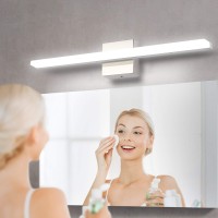 Temgin Bathroom Lights Over Mirror 24Inch Led Vanity Lights Bar 14W Modern Light Fixture For Bathroom Chrome Cool White 6000K