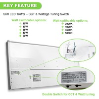 Cortelco 2X4 Led Troffer Center Basket Panel Color Tunable 3000K3500K4000K5000K Watt Adjustable 25W30W35W40W50Wup To 7