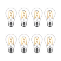 Philips Led Flicker-Free A15 Light Bulb, Eyecomfort Technology, Dimmable Warm Glow Effect, 350 Lumen, 2700-2200K, 3.8W=40W, E26, Title 20 Certified, 8-Pack,Soft White