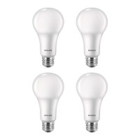 Philips Led 3-Way Flicker-Free A21 Bulb, Eyecomfort Technology, 2150/1600/620 Lumen, Soft White Light(2700K), 150/100/50 Watt Equivalent, E26 Base, Title 20 Compliant (California Only), Pack Of 4