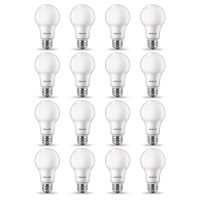 Philips Led Flicker-Free Frosted Dimmable A19 Light Bulb - Eyecomfort Technology - 800 Lumen - Daylight (5000K) - 8.8W=60W - E26 Base - Ultra Definition Old Version - Indoor - 16-Pack