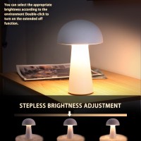 Langy Usb Mushroom Light Mini Light, Night Light With Adjustable Brightness, Small Lamp For Baby Breastfeeding, Dimmable Three-Level Warm Light, (White)