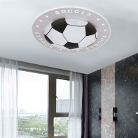 Sunny Lingt Soccer-Patterned Ceiling Light, Modern Kids Room Decor Chandelier, 20.5