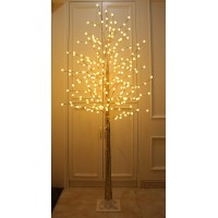 Lamphome 6Ft 240 Led Golden Tree Light With Cracked Ball Indoor/Outdoor Use,For Wedding Party Living Room Hotel Patio Lawn,Warm White