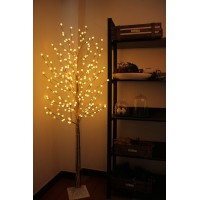 Lamphome 6Ft 240 Led Golden Tree Light With Cracked Ball Indoor/Outdoor Use,For Wedding Party Living Room Hotel Patio Lawn,Warm White