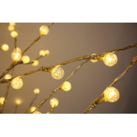 Lamphome 6Ft 240 Led Golden Tree Light With Cracked Ball Indoor/Outdoor Use,For Wedding Party Living Room Hotel Patio Lawn,Warm White