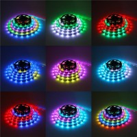 Alitove Ws2812B Led Strip Addressable Rgb Led Pixels Strip Programmable Dream Color Digital Led Ribbon Light 16.4Ft 150 Leds 5V Compatible With Raspberry Pi For Home Theater Bar Decor Diy Lighting