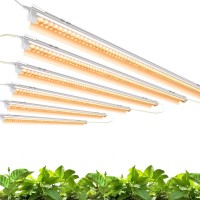 Monios-L T8 Led Grow Light 4Ft, 252W(6X42W) Plant Grow Light Strips With Reflectors, Full Spectrum Sunlight Replacement With High Par For Indoor Plant, 6-Pack?