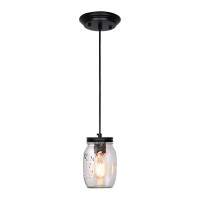 Jhlbyl Glass Mason Jar Light Fixture, 1-Light Adjustable Farmhouse Kitchen Island Pendant Light Farmhouse Lamp For Kitchen Barn Farmhouse Dining Room