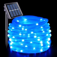 Jmexsuss 120 Led Solar Rope Lights394Ft 8 Modes Solar Rope Lights Outdoor Waterproof Outdoor Solar Fairy Lights For Gardenfe