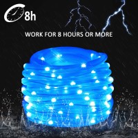 Jmexsuss 120 Led Solar Rope Lights394Ft 8 Modes Solar Rope Lights Outdoor Waterproof Outdoor Solar Fairy Lights For Gardenfe