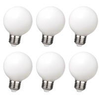 Kgc G19 Globe Led Light Bulbs,Soft White 2700K, 5.5W Equivalent To 60W, G19/G60 Led Dimmable Vanity Light Bulbs, 500Lm E26 Base Frosted Glass - 6Pack