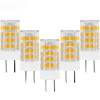 Gy6.35/G6.35 Ac/Dc12V Led Bulb 4W Equivalent To 35-40W Gy6.35 Halogen Lamp T4 Jc Type Bi-Pin Base Warm White 2700K, Non-Dimmable (5 Pack)