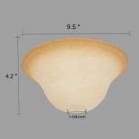 Giluta Small Floor Lamp Glass Shade Replacement Globe -Fitting Opening 1.625