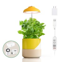 Growled Led Umbrella Plant Grow Light Herb Garden Height Adjustable Automatic Timer Ul Adapter Included Ideal For Plant Gro