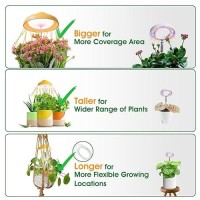 Growled Led Umbrella Plant Grow Light Herb Garden Height Adjustable Automatic Timer Ul Adapter Included Ideal For Plant Gro