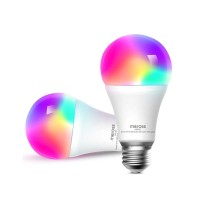 Meross Smart Light Bulb, Smart Wifi Led Bulbs Works With Alexa, Google Home, Dimmable E26 Multicolor 2700K-6500K Rgbww, 810 Lumens 60W Equivalent,No Hub Required, 2 Pack