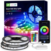 Le Wifi Smart Led Strip Lights With Remote, 32.8Ft Rgb Color Changing, Smd 5050 Led Rope Light, Under Cabinet Strip Lighting, 12V Tape Light For Kitchen, Bedroom