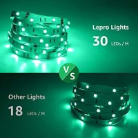 Lepro 65.6Ft Led Strip Lights, Ultra-Long Rgb 5050 Led Strips With Remote Controller And Fixing Clips, Color Changing Tape Light With 12V Etl Listed Adapter For Bedroom, Room, Kitchen, Bar(32.8Ftx 2)