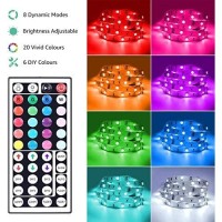 Lepro 65.6Ft Led Strip Lights, Ultra-Long Rgb 5050 Led Strips With Remote Controller And Fixing Clips, Color Changing Tape Light With 12V Etl Listed Adapter For Bedroom, Room, Kitchen, Bar(32.8Ftx 2)