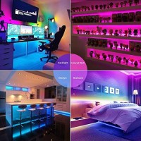 Lepro 65.6Ft Led Strip Lights, Ultra-Long Rgb 5050 Led Strips With Remote Controller And Fixing Clips, Color Changing Tape Light With 12V Etl Listed Adapter For Bedroom, Room, Kitchen, Bar(32.8Ftx 2)