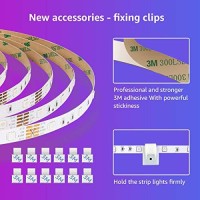 Lepro 65.6Ft Led Strip Lights, Ultra-Long Rgb 5050 Led Strips With Remote Controller And Fixing Clips, Color Changing Tape Light With 12V Etl Listed Adapter For Bedroom, Room, Kitchen, Bar(32.8Ftx 2)