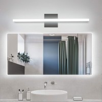 Temgin Bathroom Lights Over Mirror 24Inch Led Vanity Lights Bar 14W Modern Light Fixture For Bathroom Black Cool White 6000K