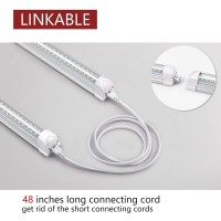 Kihung 3Ft Led Shop Light Fixture V Shape T8 Tube Light 30W 4680Lm 6000K Linkable Led Shop Light Fixture 3 Foot Tube Light