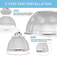 Hyperlite 60 Degree Pc Reflector Only For Hero Series Led High Bay Light (Clear With Cover) 2-Pack