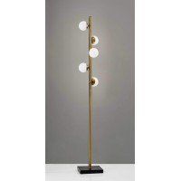 Homeroots Glass : 15.3% Electronic:28.2% Metal: 28.9% Mar 10 X 10 X 65 Brass Metal Led Tree Lamp