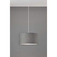 Homeroots Shade: 35.8% Electronic:20.5% Metal: 16.9%Pac 15 X 15 X 8 Grey Shade Drum Pendant