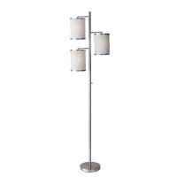 Homeroots Shade: 156Electric: 91Metal : 614Packagin 175 X 10 X 74 Brushed Steel Metal Tree Lamp