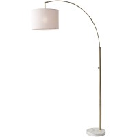 Homeroots Electric: 6.2% Metal: 65.7%Aashade: 11.8% Ma 11 X 48 X 73.5 Brass Metal Arc Lamp