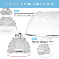 Hyperlite 60 Degree Pc Reflector Only For Hero Series Led High Bay Light 2-Pack (Milky Reflector With Cover)