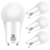 Energetic Led Gu24 Light Bulbs, A19 Shape, 60 Watt Equivalent (8.5W), 2700K Soft White, 800 Lumens, Non-Dimmable, 2 Prong Twist And Lock Base, Ul Listed, 4 Pack