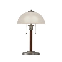 Homeroots Lighting 135 X 135 X 225 Walnut Metal Table Lamp