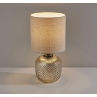 Homeroots Lighting 11 X 11 X 21.25 Bronze Metal Table Lamp W. Night Light