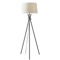 Homeroots Lighting 215 X 215 X 60 Black Metal Floor Lamp