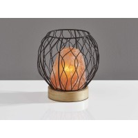 Create a calming atmosphere in your home with this Himalayan Salt Table Lamp This salt lamp is not like other salt lamps that feature only the bare salt rock This lamp features an industrial styled black metal wire cage around the rock and sits atop a nat