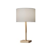 Homeroots Lighting 8 X 8 X 21 Natural Wood Table Lamp