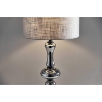 A contemporary take on a traditional silhouette this Table Lamp is an eyecatching addition to your living or bedroom space A black finish is paired with turned mercury glass to create a stunning modern look With a taller profile at a 287534 height this la