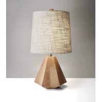 Homeroots Lighting 105 X 105 X 25 Natural Woodmetal Table Lamp