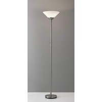 Homeroots Lighting 14 X 14 X 73 Brushed Steel Metal 300W Torchiere