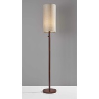 Homeroots Lighting 10 X 10 X 65 Walnut Wood Floor Lamp