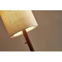 Homeroots Lighting 10 X 10 X 65 Walnut Wood Floor Lamp