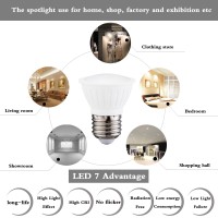 Par16 Led Bulb Daylight 7W Replace 65W Halogen Light Bulbs, 700Lm E26 Base Dimmable For Indoor And Outdoor Lighting, Pack Of 6